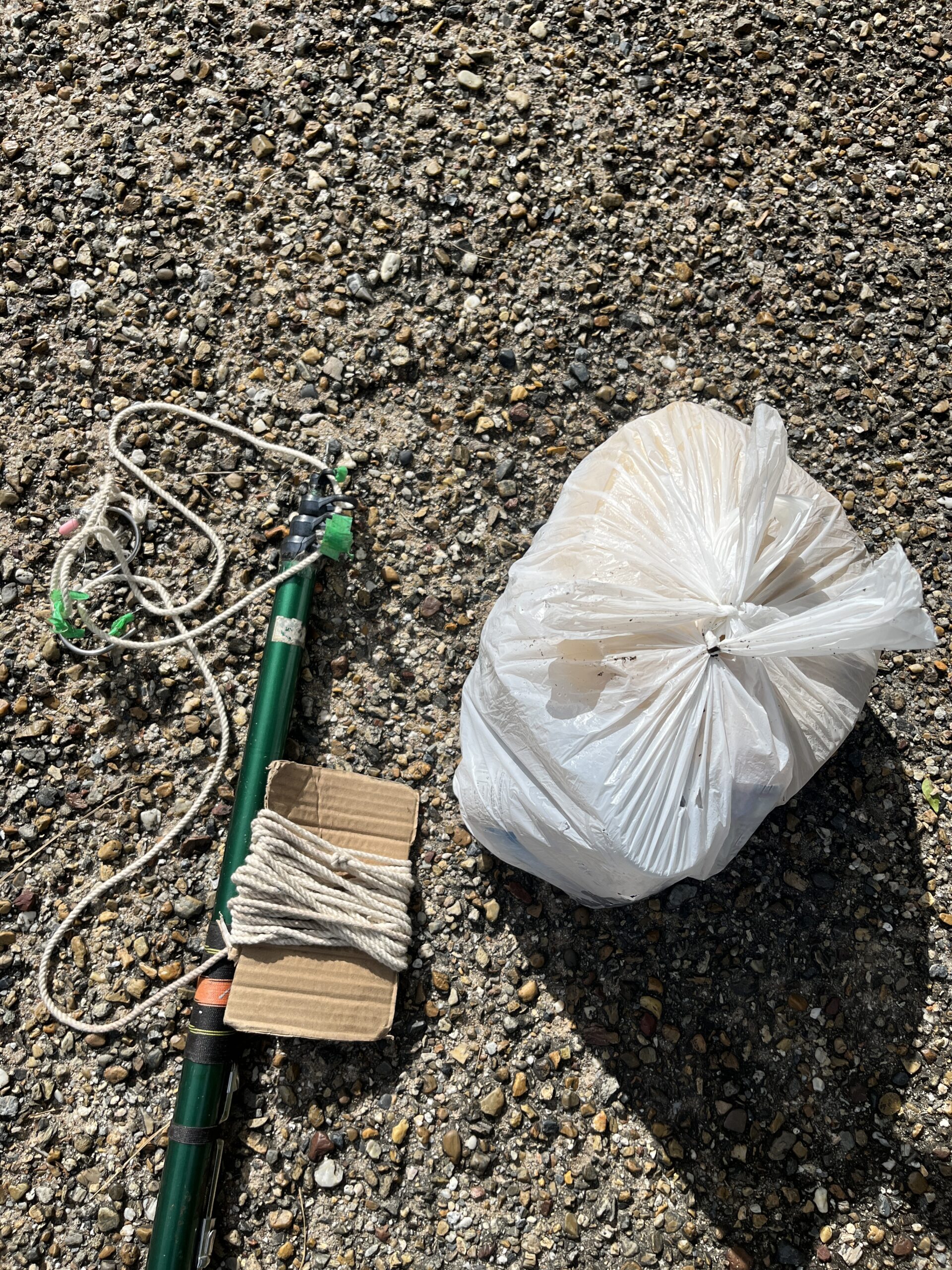 川辺のゴミ袋吊り上げチャレンジ｜予想外の中身にドキドキ！【幸運を拾うごみ拾い日記 】#94