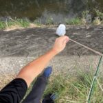 川掃除の裏側｜ゴミ袋を釣り上げるのは意外と大変でした【幸運を拾うごみ拾い日記 】#99