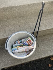 集中力と軽い筋トレにもなる歩道ゴミ拾い#116