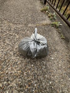 川辺のゴミ袋釣り上げ｜2026年初の運拾い #130