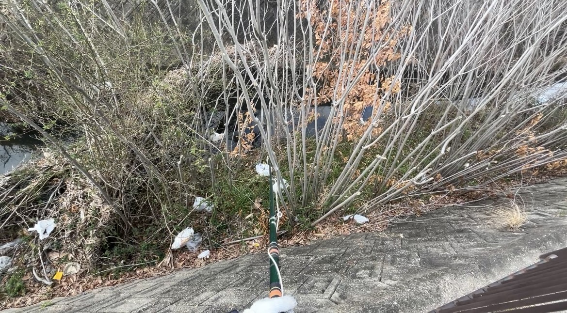 木の後ろのゴミ袋。これは正直、無理かと思いました。#152